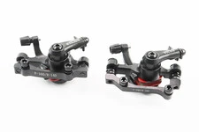 Тормозные суппорта передний (F160/R140мм)+задний (F180/R160мм), чёрный BOLI