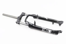 Вилка 26" амортизаційна, без різьби 1-1/8" (28,6мм), шток 240мм, з ходом 100мм, V/Disk-brake, Preload, алюмінієва, чорна XCM 30