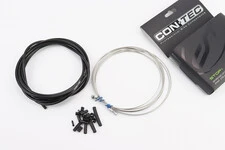 Трос - комплект гальмівний універсальний "ПОВНИЙ" (сорочка 5мм х 3м, троса Slick Stainless 1350/2350мм, ковпачки, кінцевики,