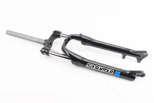 Вилка 26" амортизаційна, без різьби 1-1/8" (28,6мм), шток 260мм, з ходом 100мм, Disk-brake, Preload, алюмінієва, чорна XCE 28