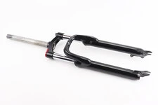 Вилка 26 "амортизаційна, без різьби 1-1/8" (28,6мм), шток 260мм, з ходом 75мм, Disk-brake, M Lockout, чорна LJ-644