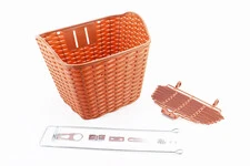 Кошик багажний передній 28" з кришкою, пластмасовий, коричневий TH-059