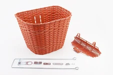 Кошик багажний передній 28" з кришкою, пластмасовий, коричневий TH-057