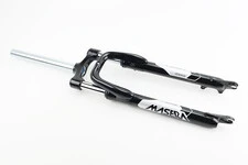 Вилка 27,5" амортизаційна, без різьби 1-1/8" (28,6мм), шток 255мм, з ходом 60мм, Disk-brake, чорна CH-386