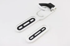 Кріплення велосипеда за колесо до стіни складане, пластмасово-металеве, біло-чорне HS-009В (без дюбелів)