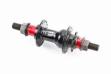 Втулка задня BMX алюмінієва 14Gx36H драйвер 9т, 4 пром-підшипники 6902 2RS, вісь 14мм, кріпл. гайка, чорно-червона FB-A275В