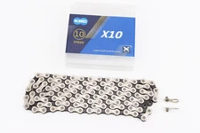 Цепь приводная 1/2х11/128х114L 10 скоростей, серебристо-черная X10