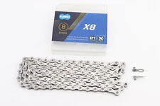 Цепь приводная 1/2х3/32х116L 6/7/8 скоростей, серебристая X8 EPT