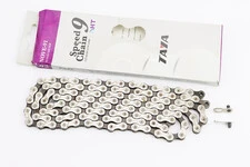 Цепь приводная 1/2х5/64х116L 9 скоростей, серебристо-чёрная NOVE-91