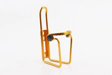 Фляготримач алюмінієвий з пластмасовими вставками, кріпл. на раму, жовтий