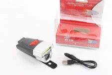 Ліхтар передній 1+7 діодів 360 lumen, Li-ion 3.7V 500mAh зарядка від USB, вологозахисний, чорно-сірий BG-C20