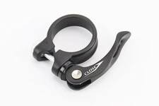 Затискач (хомут) труби сидіння MTB 34,9мм, кріпл. ексцентрик, алюмінієвий, чорний AT-109