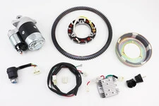Комплект для переоснащення мотоблока під електростартер 186F (електростартер, замок, проводка, магнето, реле, вінець)