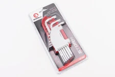 Набор Г-образных ключей с отверстием TORX (T10/T15/T20/T25/T27/T30/T40/T45/T50) S2 PROF HT-1821