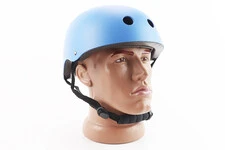 Шлем велосипедный подростковый BMX M (54-57см), 11 вент. отверстий, голубой