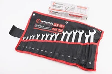 Набор ключей комбинированных 15шт (6/7/8/9/10/11/12/13/14/15/16/17/18/19/22мм) "скрутка" HT-1204