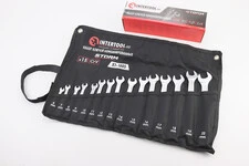 Набор ключей комбинированных 15шт (6/7/8/9/10/11/12/13/14/15/16/17/18/19/22мм) "скрутка" PROF, DIN3113, STORM XT-1005