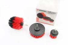 Набор щеток 3шт со стержнем 1/4" D-50/80/100мм из нейлоновой проволоки BT-0301