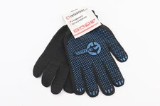Перчатки рабочие 70% хлопок/30% полиэстер 10", класс вязки 10, черный, синяя ПВХ точка SP-0132