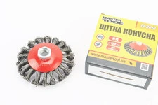 Щітка конусна М14 D-100мм з плетеного дроту 19-8010
