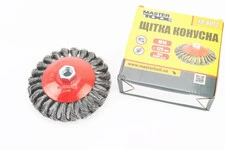 Щітка конусна М14 D-125мм з плетеного дроту 19-8012