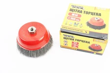Щітка торцева М14 D-150мм з рифленого дроту 19-7215