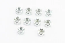 Гайка М8x1,25 корончатая 8 цб DIN935, к-кт 10шт