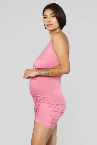 Плаття Fashion Nova Shanghai Ruched Dress &mdash; Pink вечірнє обтисле стрейч обтягувальне весна-літо з вирізом