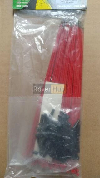 Спицы Primo Forged _182мм_, 50шт, спиц красных + 50шт ниппелей латунных 14мм