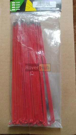 Спицы Primo Forged _182мм_, 50шт, спиц красных + 50шт ниппелей латунных 14мм