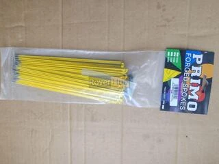 Спиці Primo Forged _184мм_, 50шт, спиць жовтих + 50шт ніпелів латунних 14мм