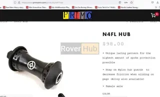 Втулка передня Primo N4 FL flangeless 36 спиць 14мм вісь біла проми bmx бмх