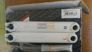 Шатуни Eastern Nitrous Throttle 4130 CrMo термооброблені легкі 8-ми шліцеві Вал 19мм білі БМХ шатуни BMX