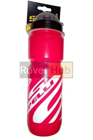 Фляга пластиковая 800мл, с защитной крышкой, красно-белая SWB-528-L