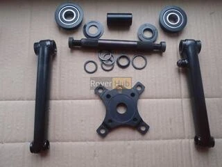 Велосипедна система KHE bikes 4130 Cr-Mo шатуни + USA каретка на промах + перехідник на 104BCD