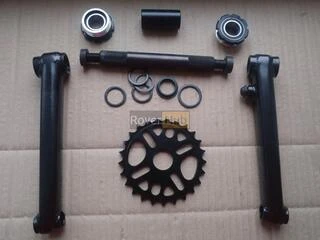 Велосипедна система KHE bikes 4130 Cr-Mo шатуни + євро каретка на промах + зірка 25Т