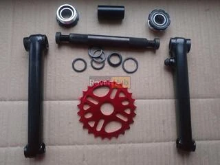 Велосипедна система KHE bikes 4130 Cr-Mo шатуни + євро каретка на промах + зірка 25Т