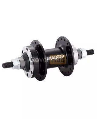 Втулка велосипедна задня Quando KT-TD6R MTB алюм. під Disk, різьбова Cr-Mo вісь, на гайках, 32відп. чорн.