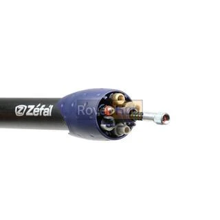 Насос велосипедный Zefal "Max" (3180) мультиспорт. насадки + schrader/presta, черный