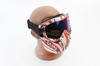 Очки+защитная маска, оранжево-черная (хамелеон стекло), MT-009