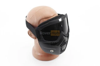 Очки+защитная маска, черная (тонированное стекло), MT-009