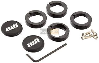 Замки для грипс ODI Set Lock Jaw Clamps w/Snap Caps - Black (чорні)