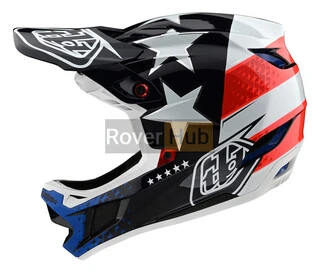 Вело шолом фуллфейс TLD D4 Composite [Freedom 2.0 Red/White] розмір SM