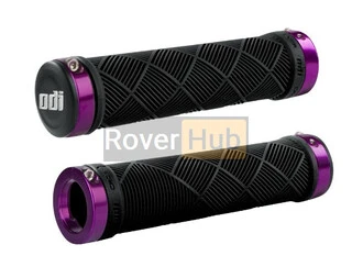 Гріпси ODI Cross Trainer MTB Lock-On Bonus Pack Black w/Purple Clamps, чорні з фиолетов. замк