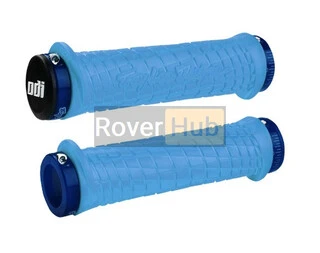 Гріпси ODI Troy Lee Designs Signature MTB Lock-On Bonus Pack Aqua w/Blue Clamps, гол. з син. зам