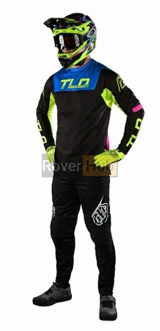 Джерсі TLD Sprint Jersey Fractura [BLk/Yellow] L