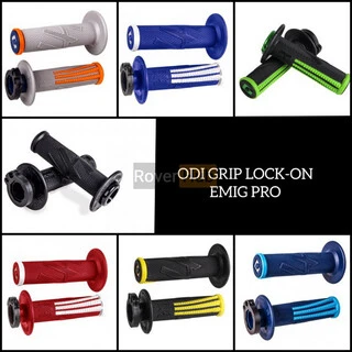 Мото гріпси ODI EMIG PRO MX V2 Lock-On Grip BLUE/White