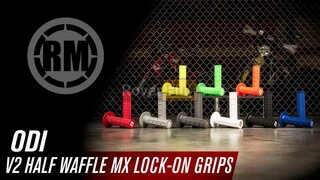 Мото гріпси ODI HALF-WAFFLE MX V2 Lock-On BLue