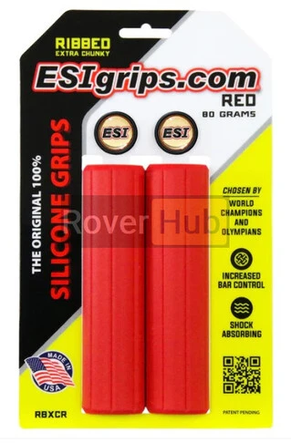 Гріпси ESI Ribbed Extra Chunky Red Silicone Bicycle Grips