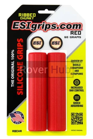 Гріпси ESI Ribbed Chunky Red Silicone Bicycle Grips